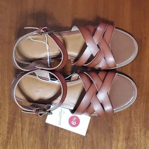 Universal Thread cognac sandals 6.5 NWT